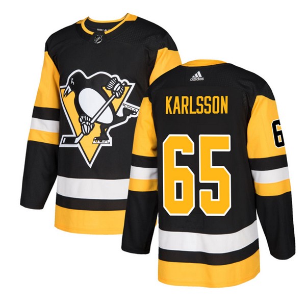 Pittsburgh Penguins #65 Erik Karlsson Black Stitched Jersey