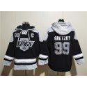 Los Angeles Kings #99 Wayne Gretzky Black Ageless Must-Have Lace-Up Pullover Hoodie