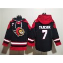 Ottawa Senators #7 Brady Tkachuk Black Ageless Must-Have Lace-Up Pullover Hoodie