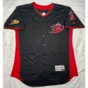 Los Angeles Angels X Anaheim Ducks #27 Mike Trout Black Flex Base Stitched Jersey