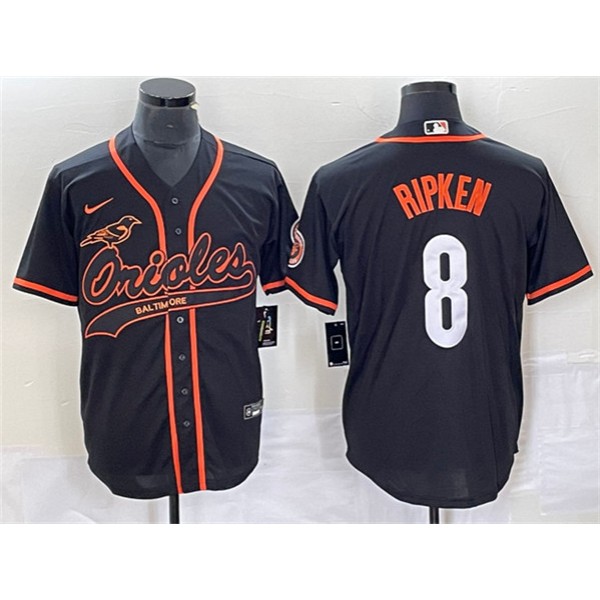 Baltimore Orioles #8 Cal Ripken Jr. Black City Connect Cool Base Stitched Jersey