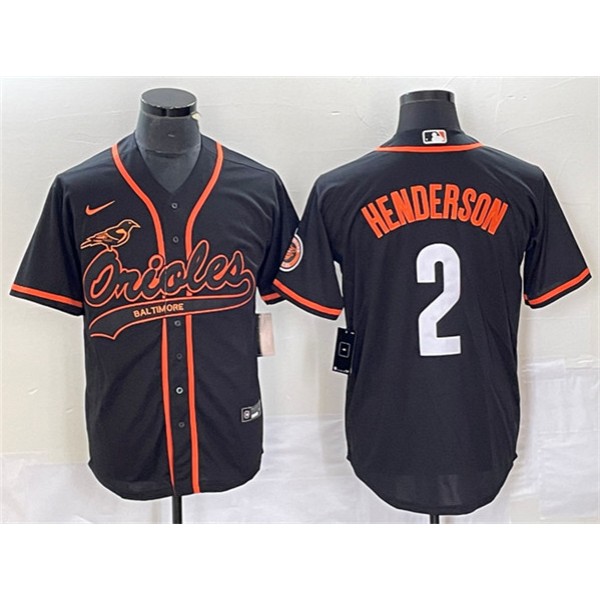 Baltimore Orioles #2 Gunnar Henderson Black City Connect Cool Base Stitched Jersey