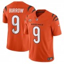 Cincinnati Bengals #9 Joe Burrow Orange 2023 F.U.S.E. With 4-Star C Patch Vapor Untouchable Limited Stitched Jersey