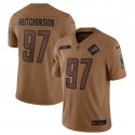 Detroit Lions #97 Aidan Hutchinson 2023 Brown Salute To Service Limited Stitched Jersey