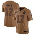 Buffalo Bills #17 Josh Allen 2023 Brown Salute To Service Limited Stitched Jersey