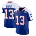 Buffalo Bills #13 Gabe Davis Blue White 2023 F.U.S.E. 75th Anniversary Throwback Vapor Untouchable Limited Stitched Jersey