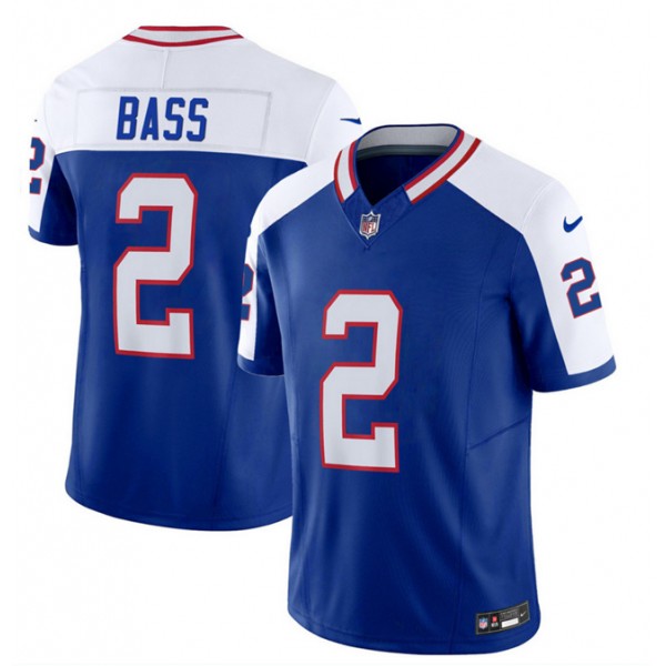 Buffalo Bills #2 Tyler Bass Blue White 2023 F.U.S.E. Throwback Vapor Untouchable Limited Stitched Jersey