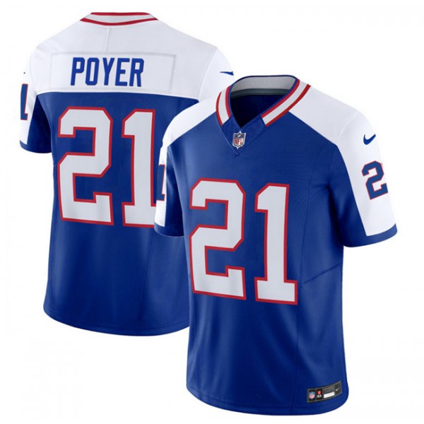 Buffalo Bills #21 Jordan Poyer Blue White 2023 F.U.S.E. Throwback Vapor Untouchable Limited Stitched Jersey