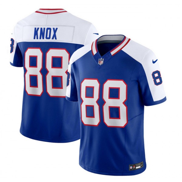 Buffalo Bills #88 Dawson Knox Blue White 2023 F.U.S.E. Throwback Vapor Untouchable Limited Stitched Jersey