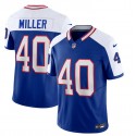 Buffalo Bills #40 Von Miller Blue White 2023 F.U.S.E. Throwback Vapor Untouchable Limited Stitched Jersey