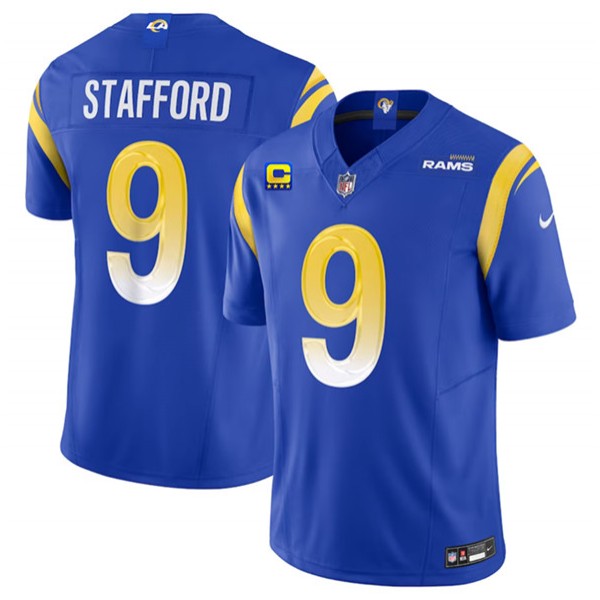 Los Angeles Rams #9 Matthew Stafford Blue 2023 F.U.S.E. With 4-Star C Patch Vapor Untouchable Limited Stitched Jersey