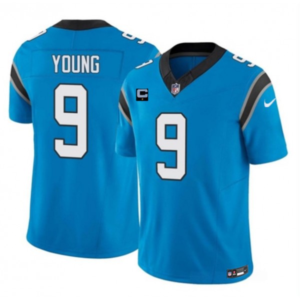 Carolina Panthers #9 Bryce Young Blue 2023 F.U.S.E. With 1-Star C Patch Vapor Untouchable Stitched Jersey