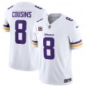 Minnesota Vikings #8 Kirk Cousins White 2023 F.U.S.E. With 4-Star C Patch Vapor Untouchable Limited Stitched Jersey