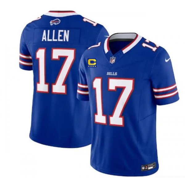 Buffalo Bills #17 Josh Allen Blue 2023 F.U.S.E. With 4-Star C Patch Vapor Untouchable Limited Stitched Jersey