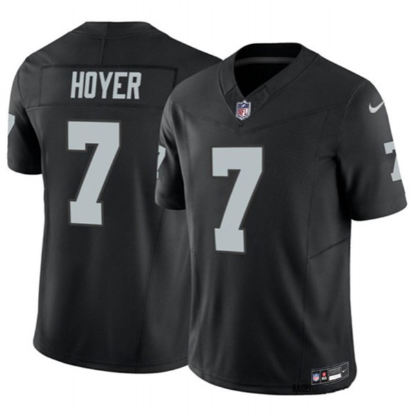 Las Vegas Raiders #7 Brian Hoyer Black 2023 F.U.S.E Vapor Untouchable Stitched Jersey