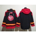 Atlanta Hawks Blank Black Red Lace-Up Pullover Hoodie