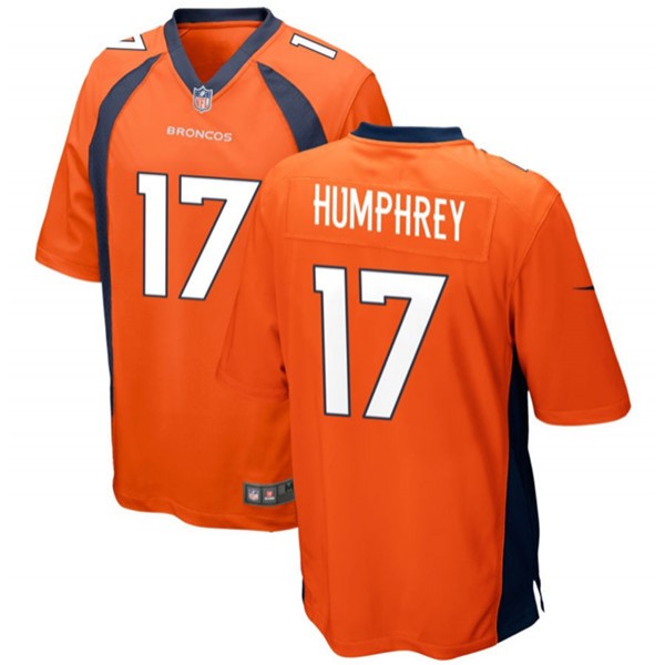 Denver Broncos #17 Lil'Jordan Humphrey Orange Stitched Game Jersey