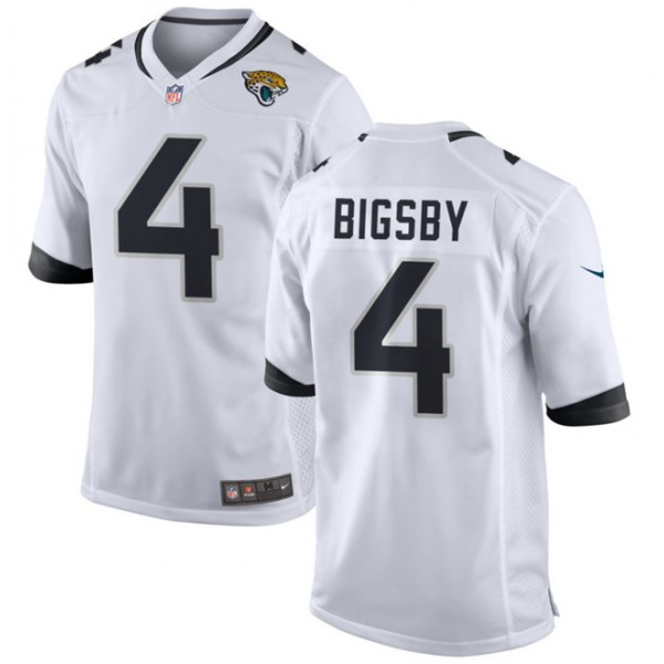 Jacksonville Jaguars #4 Tank Bigsby White Stitched Jersey