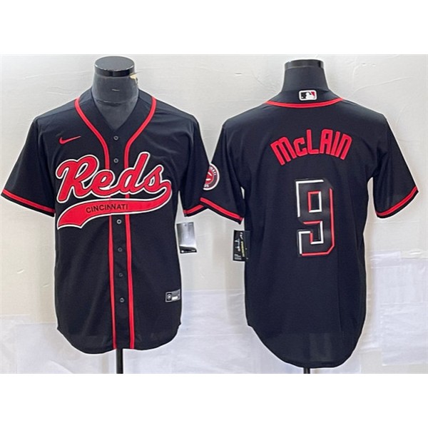 Cincinnati Reds #9 Matt McLain Black Cool Base Stitched Jersey