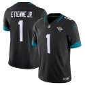 Jacksonville Jaguars #1 Travis Etienne Jr. Black 2023 F.U.S.E Vapor Untouchable Limited Stitched Jersey