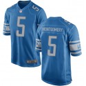 Detroit Lions #5 David Montgomery Blue Stitched Game Jersey