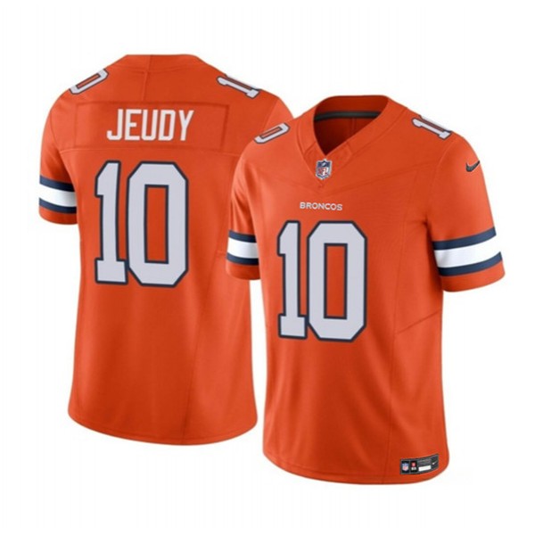 Denver Broncos #10 Jerry Jeudy Orange 2023 F.U.S.E. Vapor Untouchable Stitched Jersey
