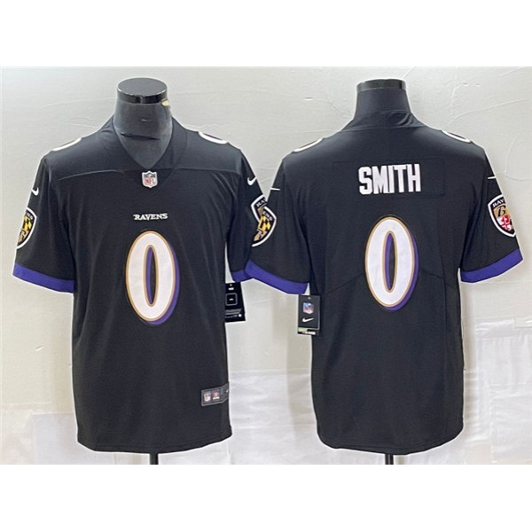 Baltimore Ravens #0 Roquan Smith Black Vapor Untouchable Limited Stitched Jersey