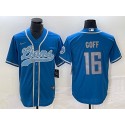 Detroit Lions #16 Jared Goff Blue Cool Base Stitched Jersey