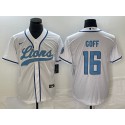Detroit Lions #16 Jared Goff White Cool Base Stitched Jersey