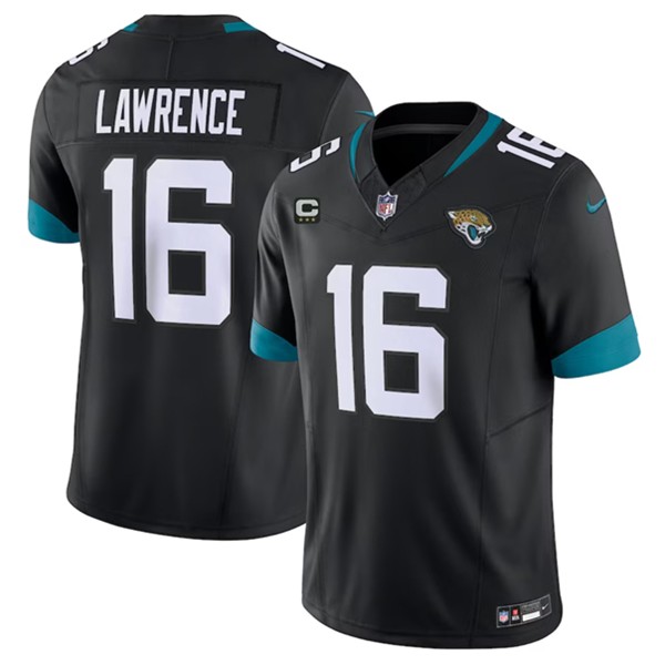 Jacksonville Jaguars #16 Trevor Lawrence Black 2023 F.U.S.E With 3-Star C Patch Vapor Untouchable Limited Stitched Jersey