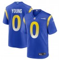 Los Angeles Rams #0 PByron Young Blue Stitched Game Jersey