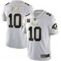 Los Angeles Rams #10 Cooper Kupp White Golden With 2-Star Patch Vapor Stitched Jersey
