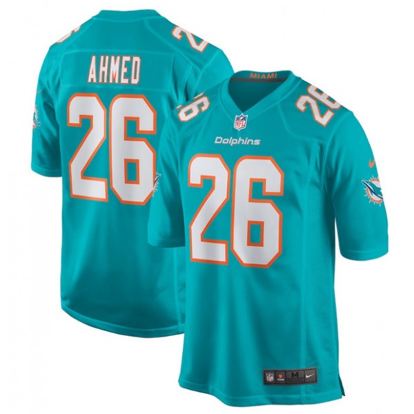 Miami Dolphins #26 Salvon Ahmed Aqua Stitched Game Jersey
