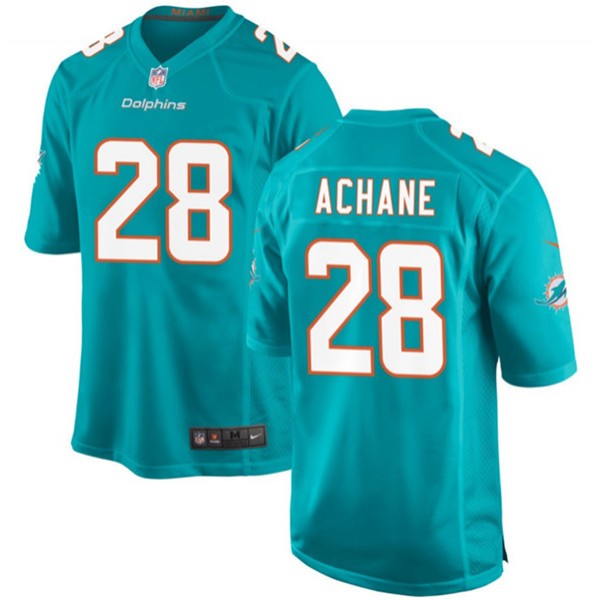 Miami Dolphins #28 De'Von Achane Aqua Stitched Game Jersey