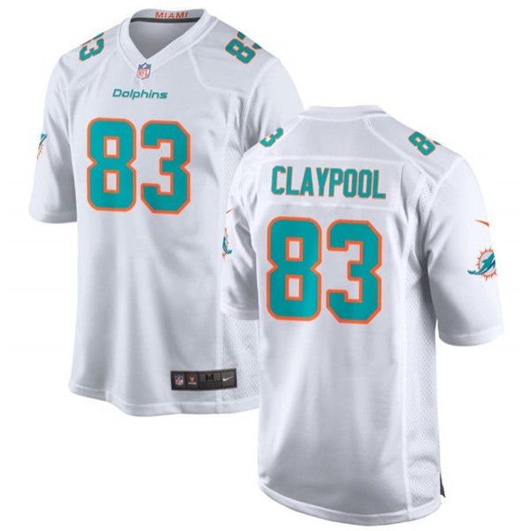 Miami Dolphins #83 Chase Claypool White Stitched Game Jersey