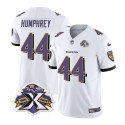 Baltimore Ravens #44 Marlon Humphrey White 2023 F.U.S.E With Patch Throwback Vapor Limited Stitched Jersey