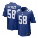 New York Giants #58 Bobby Okereke Royal Stitched Game Jersey