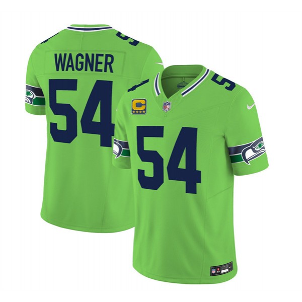 Seattle Seahawks #54 Bobby Wagner 2023 F.U.S.E. With 4-Star C Patch Green Limited Stitched Jersey