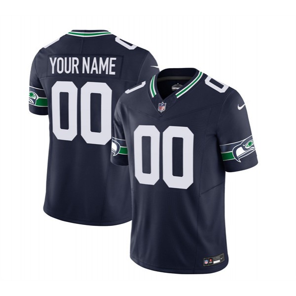 Seattle Seahawks Custom 2023 F.U.S.E. Navy Limited Stitched Jersey