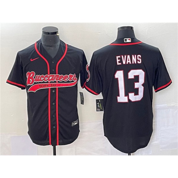 Tampa Bay Buccaneers #13 Mike Evans Black Cool Base Stitched Jersey