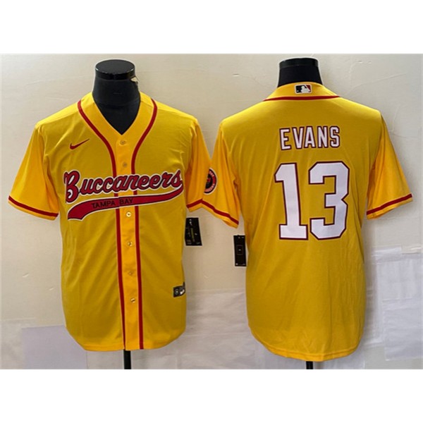 Tampa Bay Buccaneers #13 Mike Evans Gold Cool Base Stitched Jersey