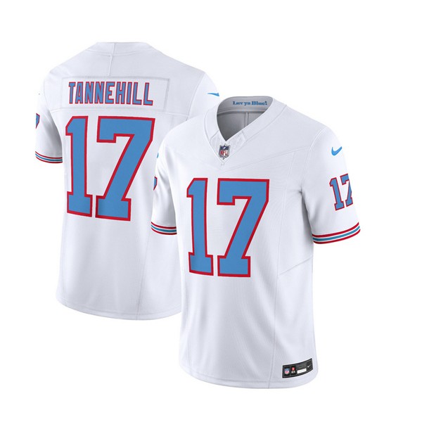 Tennessee Titans #17 Ryan Tannehill White 2023 F.U.S.E. Vapor Limited Throwback Stitched Jersey