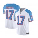 Tennessee Titans #17 Ryan Tannehill White Blue 2023 F.U.S.E. Vapor Limited Throwback Stitched Jersey