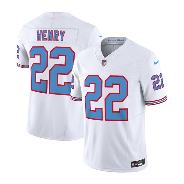 Tennessee Titans #22 Derrick Henry White 2023 F.U.S.E. Vapor Limited Throwback Stitched Jersey
