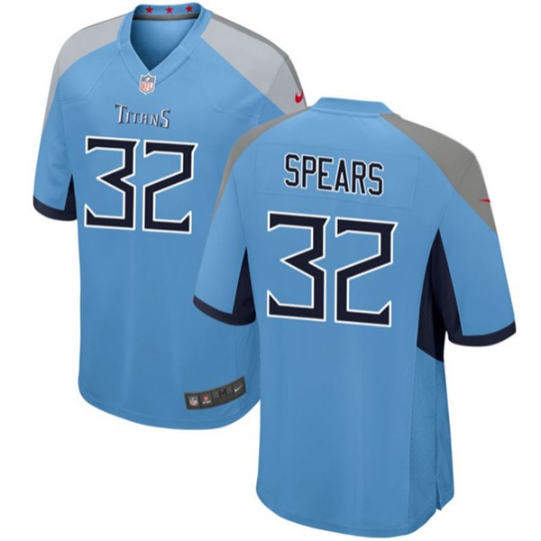 Tennessee Titans #32 Tyjae Spears Light Blue Stitched Game Jersey