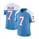 Tennessee Titans #7 Malik Willis Blue White 2023 F.U.S.E. Vapor Limited Throwback Stitched Jersey