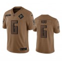 Atlanta Falcons #6 Younghoe Koo 2023 Brown Salute To Setvice Limited Stitched Jersey