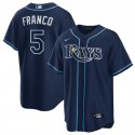 Tampa Bay Rays #5 Wander Franco Navy Cool Base Stitched Jersey