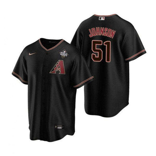 Arizona Diamondbacks #51 Randy Johnson Black 2023 World Series Cool Base Stitched Jersey