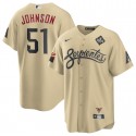 Arizona Diamondbacks #51 Randy Johnson Gold 2023 World Series City Connect Cool Base Stitched Jersey
